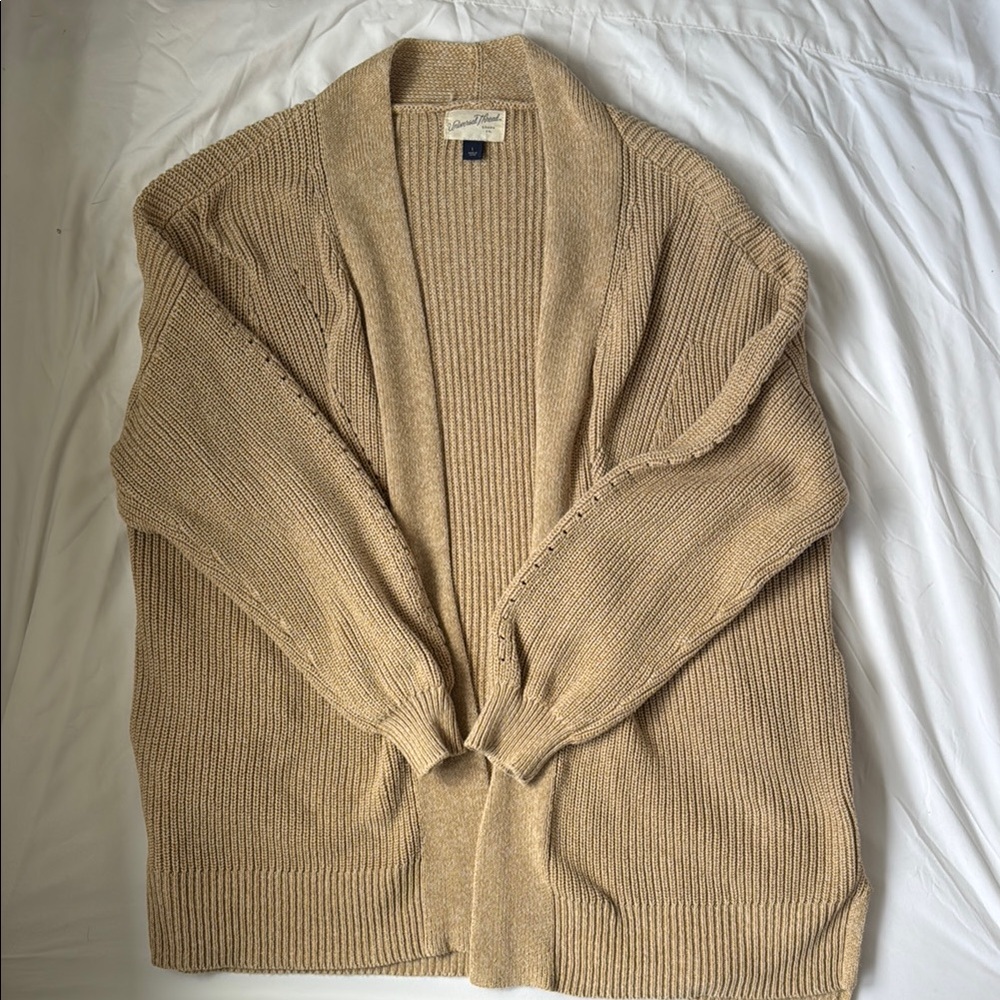 Cozy Tan Knit Cardigan